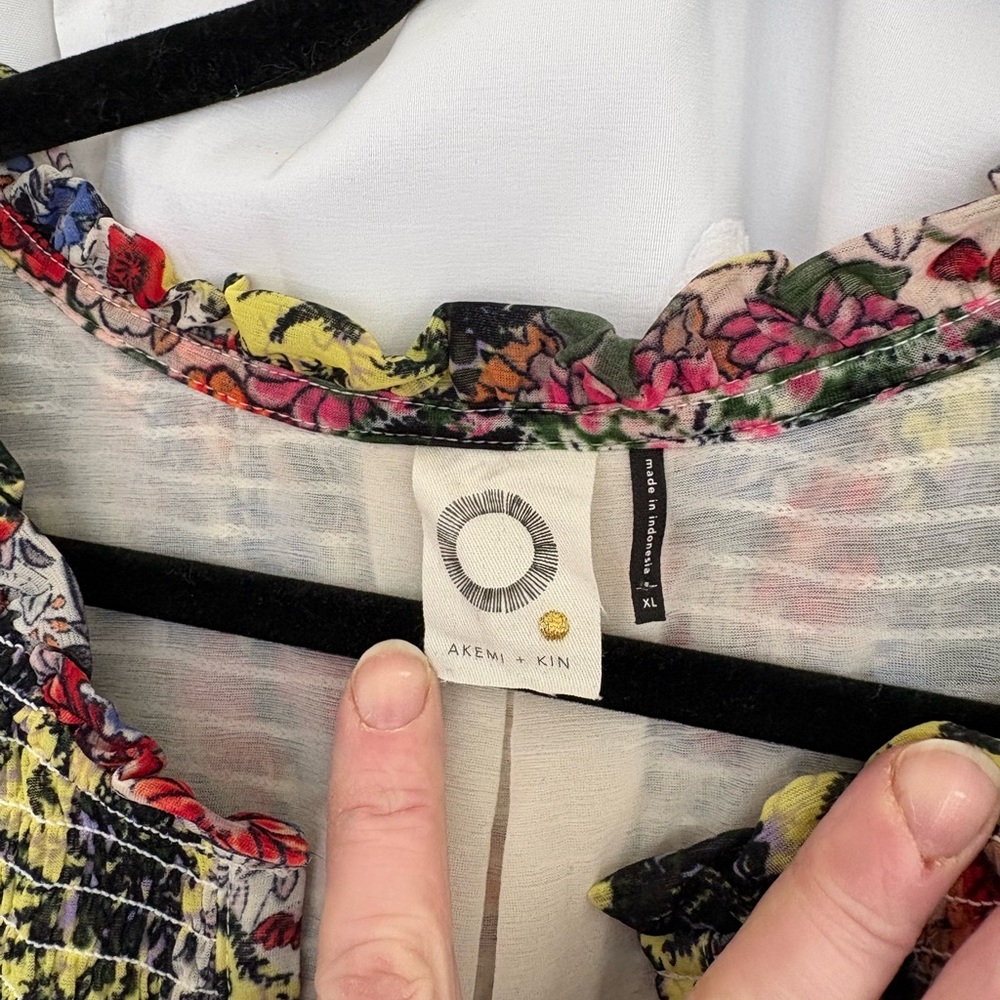 Anthropologie XL Floral Blouse - Picture 3 of 7